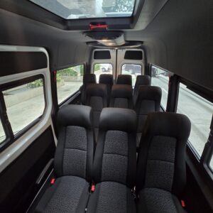 White Mercedes Sprinter for private tours in Panama